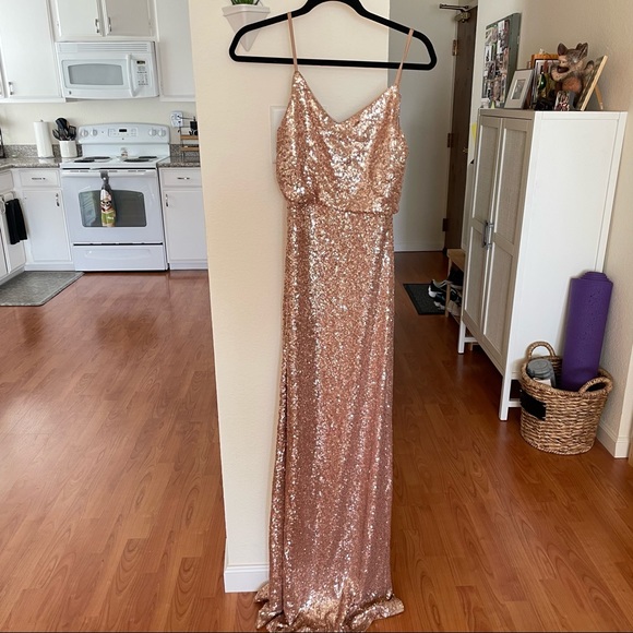 Jenny Yoo Dresses | Jenny Yoo Rose Gold Sequin Bridesmaid Dress - Size 2 | Color: Gold | Size: 2 | Amanda87maria's Closet Jenny Yoo Dresses | Jenny Yoo Rose Gold Sequin Bridesmaid Dress - Size 2 | Color: Gold | Size: 2 | Amanda87maria's Closet